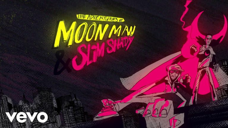 Kid Cudi, Eminem – The Adventures Of Moon Man & Slim Shady music video